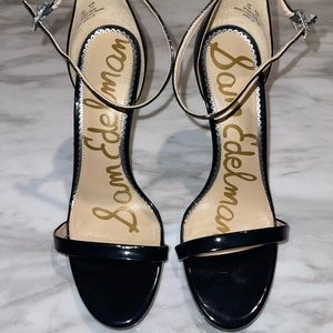 Black Ankle Strap Heel Sandal